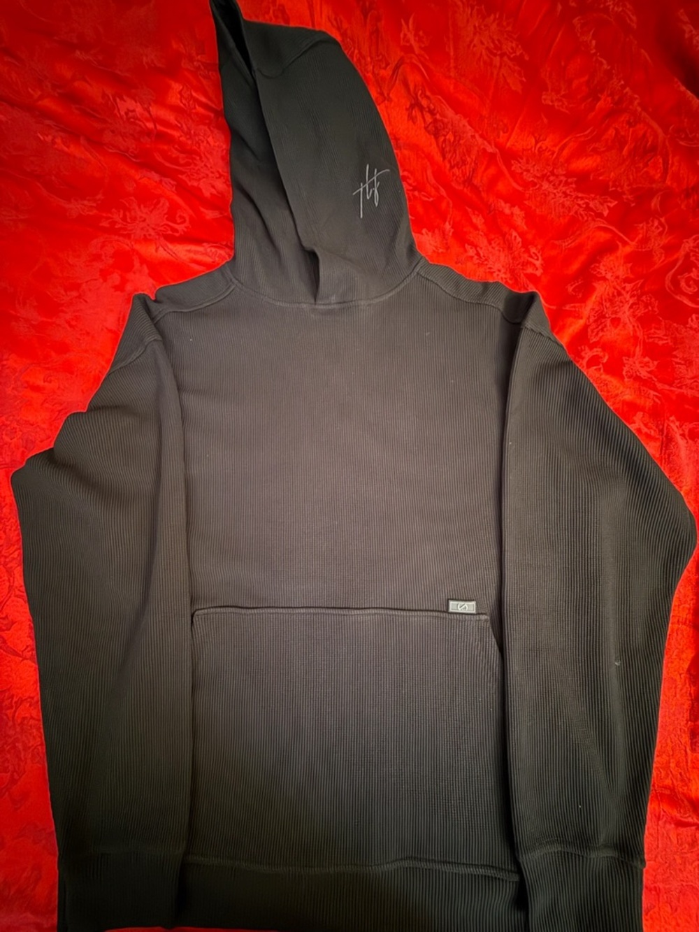 TLF Black Ribbed Hoodie